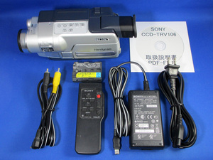 安心10日保証 SONY CCD-TRV106 2003年モデル 美品 付属品付き すぐダビングできます ソニーハンディカム Hi8/8ミリビデオカメラ