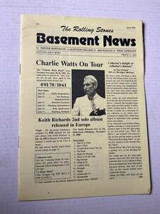 ローリングストーンズ ファンジン ベースメントニュース the Rolling Stones.Basement News.1992年4月号 #4
