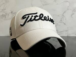 【未使用品】56B★Titleist タイトリスト ゴルフ キャップ 帽子 CAP 上品で高級感のあるホワイトにシリーズロゴとFJロゴ♪《FREEサイズ》