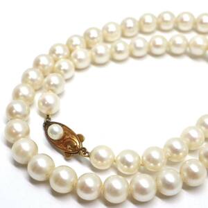 ソーティング付き!!《K18アコヤ本真珠ネックレス》A ◎約6.5-7.0mm珠 23.4g 約37.5cm pearl necklace ジュエリー jewelry EA0/EA0