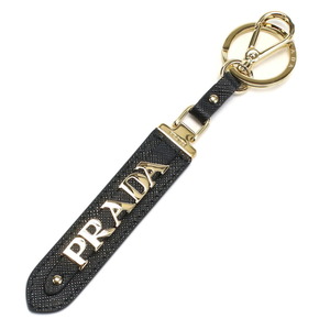 【新品 未使用】プラダ PRADA キーリング ブランド サフィアーノ 1PP067 053 F0002 NERO ブラック メンズ レディース