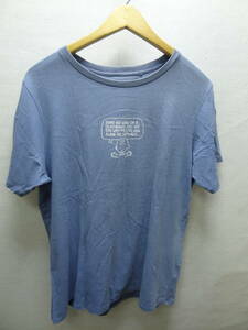全国送料無料 ユニクロ UNIQLO UT ピーナッツ スヌーピー レディース プリント ブルーグレー色 半袖Tシャツ XL