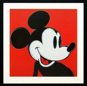 【模写】アンディ ウォーホル 現代アート 額装付き 絵画 ディズニー 絵 ミッキーマウス アートポスター アンディ・ウォーホル オフセット
