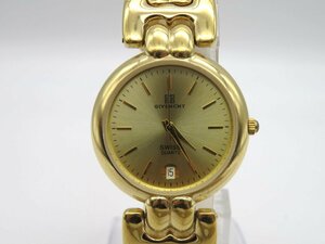 1円◆稼働◆ ジバンシー GV-MGBRC-2047 ゴールド クオーツ ユニセックス 腕時計 M53205