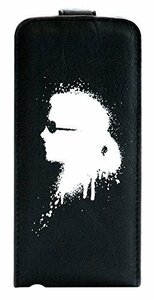 送料無料★ケース iPhone5 5s se ブラック 手帳 Karl Lagerfeld
