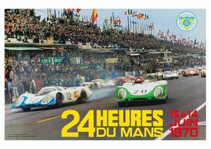 ポスター★1970年 ル・マン24時間レース ★24 Heures du Mans/ユノディエール/ポルシェ/フェラーリvsフォード