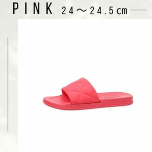 【夏先取セール♪】24㎝　ピンク　サンダル　シャワーサンダル　スリッパ　海水浴　上履き　プール　海　夏　韓国 フラット おそろい