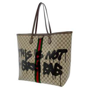 バレンシアガ トートバッグ グッチコラボ ザハッカープロジェクト グラフィテ ラージ 680127 BALENCIAGA GUCCI 【安心保証】