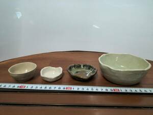 コレクション　昭和　レトロ　アンティーク　陶器　焼き物　小料理　前菜　4個　まとめて