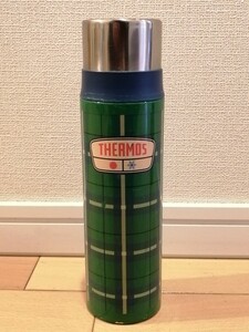 即決★サーモス 限定111周年 FFM-500LTD 0.5L グリーンチェック ステンレススリムボトル 水筒 THERMOS 中古 ユーズド 富士登山 保温力
