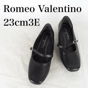 MK4109*Romeo Valentino*ロメオヴァレンティノ*レディースパンプス*23cm3E*黒