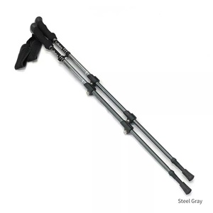 特価￥2999～！★アルバートル*トレッキングポール/AL-TIP2210 100～125cm(収納58cm)スチールグレー