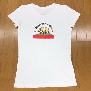 USA製 Patagonia パタゴニア プリントデザイン Tシャツ XS 白 ホワイト 半袖 アウトドア カリフォルニアリパブリック レディース 女性用