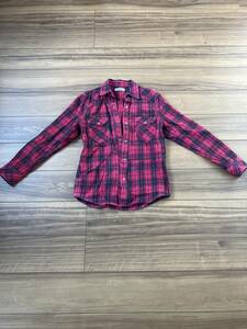  ハリウッドランチマーケット　チェックネルシャツ　赤　厚手　サイズ2 日本製　レア