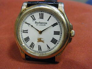 ジャンク品★Burberry バーバリー・QZ・ローマンインデックス★GN-7W-U　4620-E64171