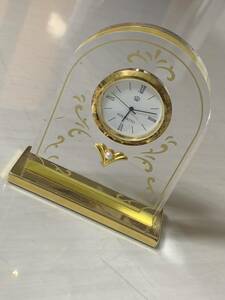 MIKIMOTOミキモト 本物 真珠パール付き置き時計 稼働品