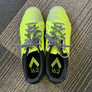 【T0510】adidas アディダス ACE CT 16.2 27cm ソーラー イエロー インドア サッカー フットサル スポーツ用品 シューズ 男性用 メンズ用