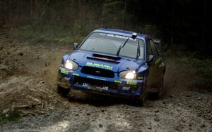 スバル インプレッサ WRX STI Performance WRC ラリー 絵画風 壁紙ポスター ワイド版921×576mm （はがせるシール式） 004W1