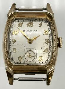 ジャンク BULOVA ブローバ アナログ 手巻き 5531809 スモセコ ゴールドカラー 腕時計