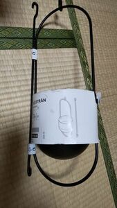 未使用品！IKEA イケア ハンギングプランター 室内 屋外用 ブラック 12cm　CHILISTRAN チリストローン