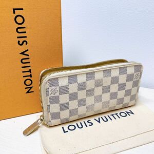 A075【正規品】LOUIS VUITTON ルイヴィトン ダミエ アズール ジッピーウォレット ラウンドファスナー 長財布 ウォレット N60019/VI1023