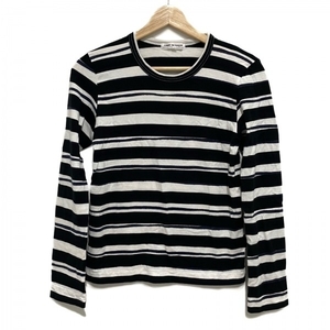 コムデギャルソン COMMEdesGARCONS 長袖Tシャツ サイズS - 黒×白 レディース クルーネック/ボーダー トップス