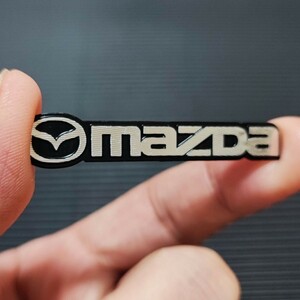 マツダ アルミ製 ミニエンブレム(大)1P■CX-3/5/7/8 デミオ アテンザ アクセラ ロードスター RX-378 MAZDA3 プレマシー ビアンテ キャロル