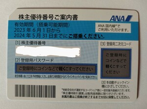 ANA 全日空 株主優待券 【番号通知】