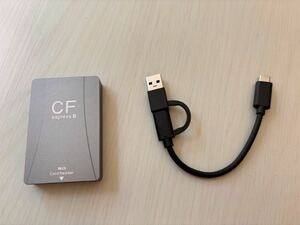 CFexpress Type B/SD カードリーダー USB3.2 ダブルスロットカードリーダー10Gbps高速転CFexpress専用カードリーダー アルミ合金 高耐久 