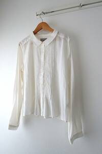 MARGARET HOWELL マーガレットハウエル COTTON SILK シルク コットン 長袖 シャツ 生成り 2