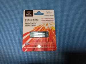 【未開封新品】外付SSD USB 3.2 Gen2 UASP SuperSpeed+ 最大読出速度600MB/s 最大書込速度500MB/s USBメモリ アクスメモリ