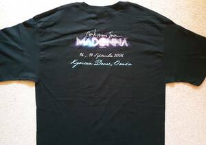 MADONNA　マドンナ 　Confessions Tour 2006年 9月16日/ 17日　京セラドーム　大阪公演記念　オフィシャル ツアー Tシャツ