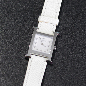 エルメス HERMES Hウォッチ ホワイト レディース腕時計 HH1.201 クオーツ E1148