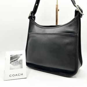 X465【美品】OLD COACH／オールドコーチ　ワンショルダーバッグ　ポシェット　肩掛け　斜め掛け　グラブタンレザー　本革　レガシー　9966