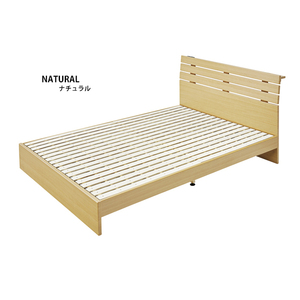 ダブルベッド ベッドフレーム 木製ベッド 木製フレーム すのこベッド コンセント付 2口コンセント 家具 寝具 ナチュラル M5-MGKAM01514NA