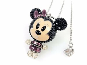 希少　スワロフスキー　SWAROVSKI　Disneyコラボ　ミニーマウス『Minnie Cuties』 ロングチェーン　ペンダント　ネックレス　YAS-6037