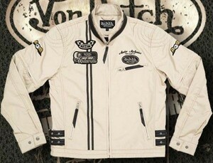 新品②Von Dutch（ボンダッチ）VOM-S14 ポリコットンＪＫＴ/メンズ・アイボリー