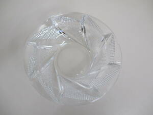 F24 ガラス製 灰皿 直径約22.5cm レトロ