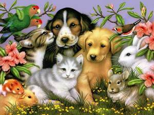 (259PZ) 550ピース ジグソーパズル 米国輸入●WH●猫うさぎ犬 かわいいペット Lovable Pets 