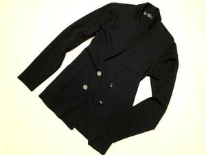 【定18万/高級感抜群】傑作ニットJKT◎RALPH LAUREN幻BLACK LABEL イタリー製 ウール ノッチドラペル&Wブレスト 最高級アンコンジャケット