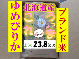 【送料無料】ゆめぴりか　１等米　玄米23.8キロ　特A北海道米　令和５年産　農家直送