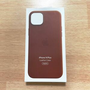 ★新品★Apple アップル 純正 iPhone 14 Plus レザーケース・アンバー 84B15