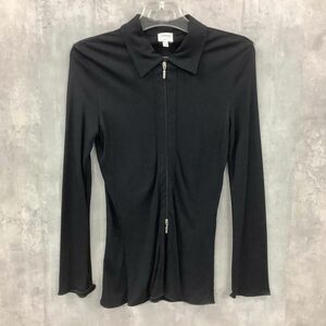 [PT13659] アルマーニコレツォーニ カーディガン ダブルジッパー ブラック系 40 ARMANI COLLEZIONI / 小型便OK