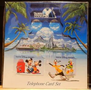 東京ディズニーリゾート　テレホンカード　5枚セット　未開封品　トラベル　ミッキー　ミニー　グーフィー　ドナルド　TDR