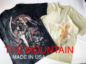 USA古着 THE MOUNTAIN 特大グラフィックプリント Tシャツ 2000年代 USA製 2枚セット ザ マウンテン ビンテージ XLサイズ ビッグサイズ