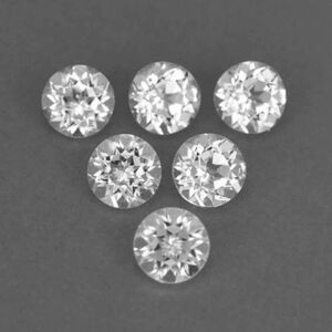  7mm ジルコン ラウンド ダイヤモンドカット 1個 美しい輝き 天然石　ジュエリー　