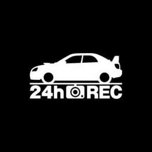 【ドラレコ】スバル インプレッサWRX STI【GD系】中期型 24時間 録画中 ステッカー