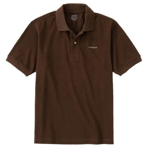 シマノ SH-002V ブラウン Sサイズ プレステージ ポロシャツ（半袖）