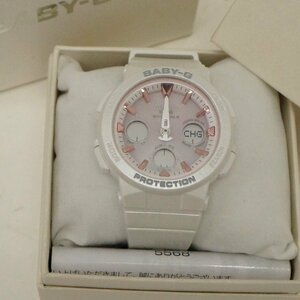 美品 CASIO カシオ BABY-G 腕時計 ベビージー BGA-2500 動作品 ホワイト×ピンク