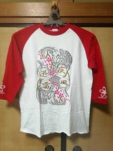 STRONG BLOSSOM ラグランTシャツ サイズXL sledge hammer skins 壬生狼 雷矢 桜花 aggroknuckle strong style beyond hate 仁籟 猿臂